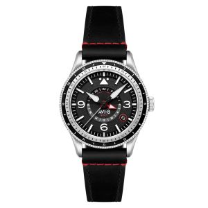 AVI-8 Flyboy Airmaster GMT Automatic Engine Black AV-4128-01 AVI-8 Flyboy Airmaster GMT Automatic Engine Black AV-4128-01