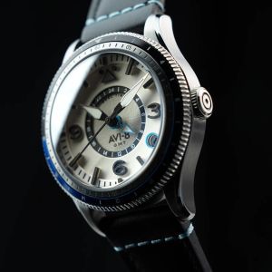AVI-8 Flyboy Airmaster GMT Automatic Wing Silver AV-4128-02 AVI-8 Flyboy Airmaster GMT Automatic Wing Silver AV-4128-02