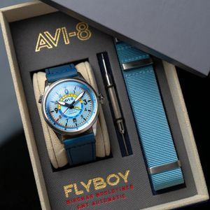 AVI-8 Flyboy Wingman Worldtimer GMT Automatic Power Blue AV-4120-03 AVI-8 Flyboy Wingman Worldtimer GMT Automatic Power Blue AV-4120-03