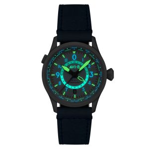 AVI-8 Flyboy Wingman Worldtimer GMT Automatic Power Blue AV-4120-03 AVI-8 Flyboy Wingman Worldtimer GMT Automatic Power Blue AV-4120-03
