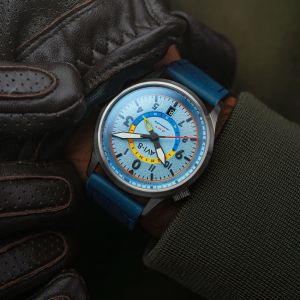 AVI-8 Flyboy Wingman Worldtimer GMT Automatic Power Blue AV-4120-03 AVI-8 Flyboy Wingman Worldtimer GMT Automatic Power Blue AV-4120-03