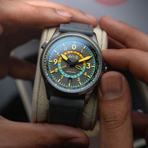 AVI-8 Flyboy Wingman Worldtimer GMT Automatic Tropical Gray AV-4120-04 AVI-8 Flyboy Wingman Worldtimer GMT Automatic Tropical Gray AV-4120-04