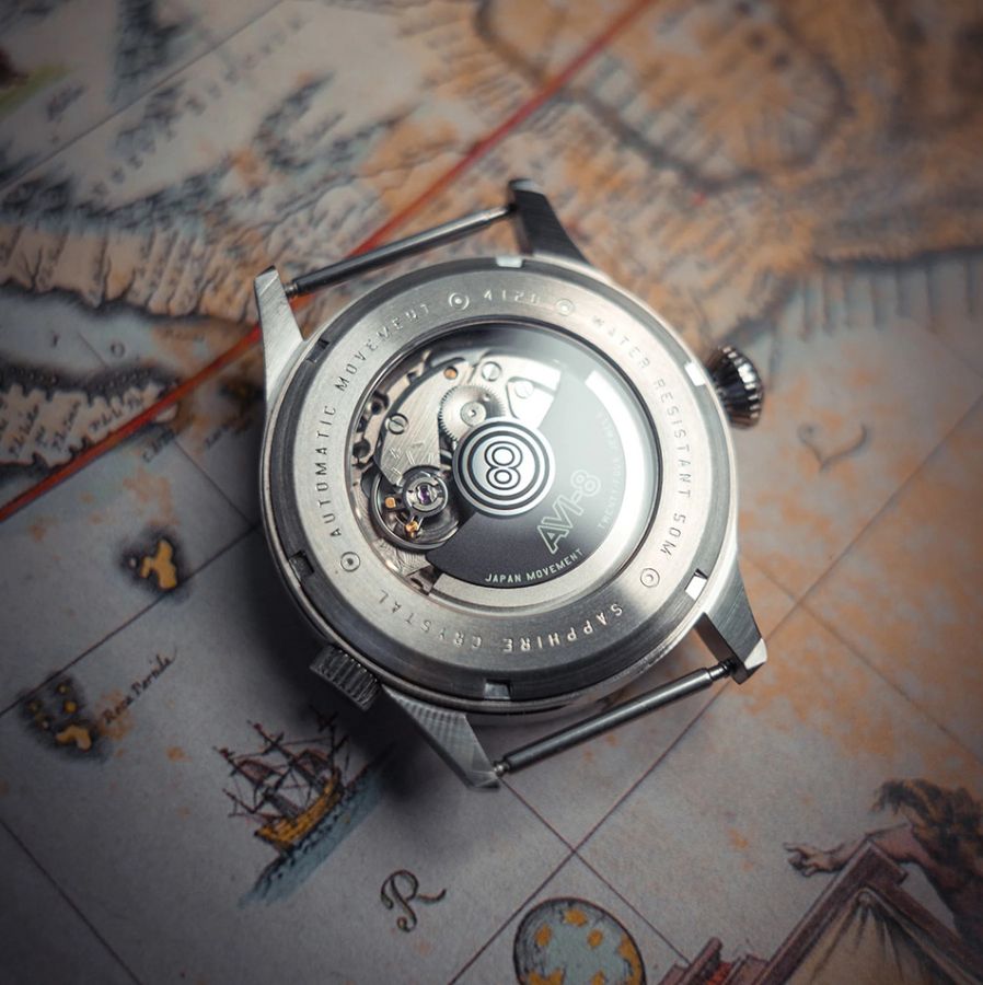 AVI-8 Flyboy Wingman Worldtimer GMT Automatic Tropical Grey AV-4120-04