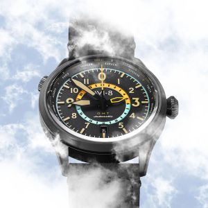 AVI-8 Flyboy Wingman Worldtimer GMT Automatic Tropical Gray AV-4120-04 AVI-8 Flyboy Wingman Worldtimer GMT Automatic Tropical Gray AV-4120-04