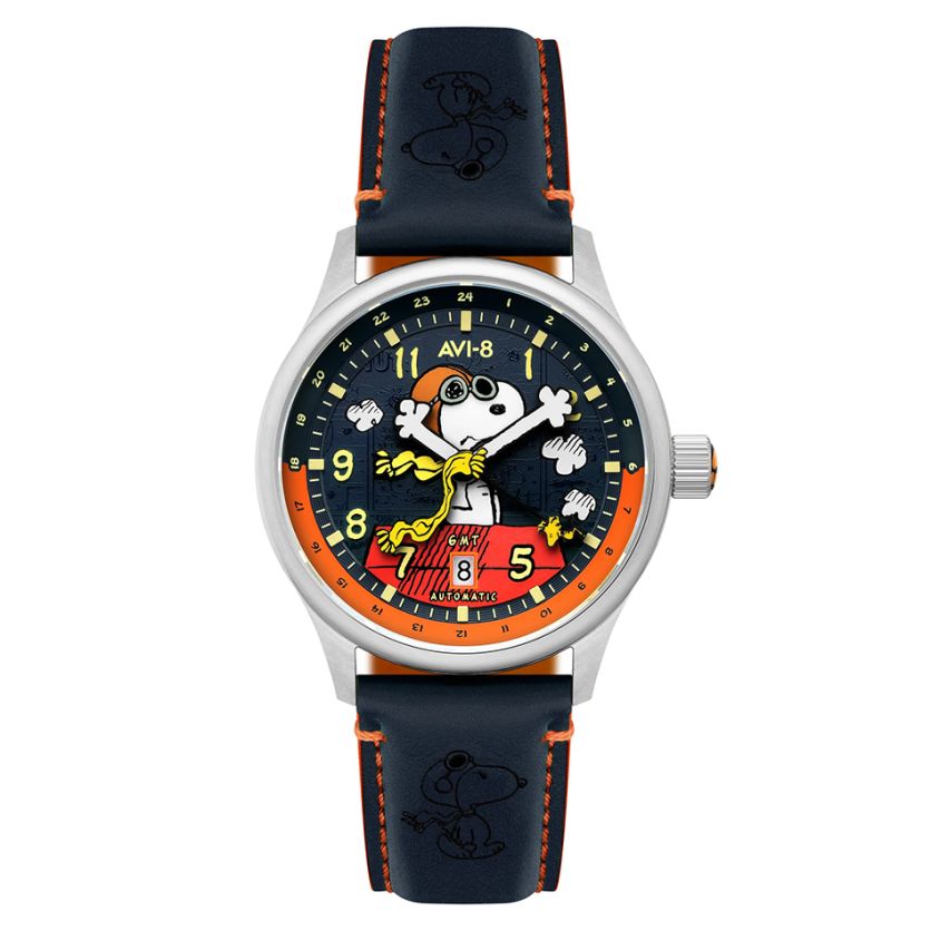 AVI-8 Kent GMT Automatic Peanuts Snoopy Flying Ace Limited Edition AV-4136-02 AVI-8 Kent GMT Automatic Peanuts Snoopy Flying Ace Limited Edition AV-4136-02