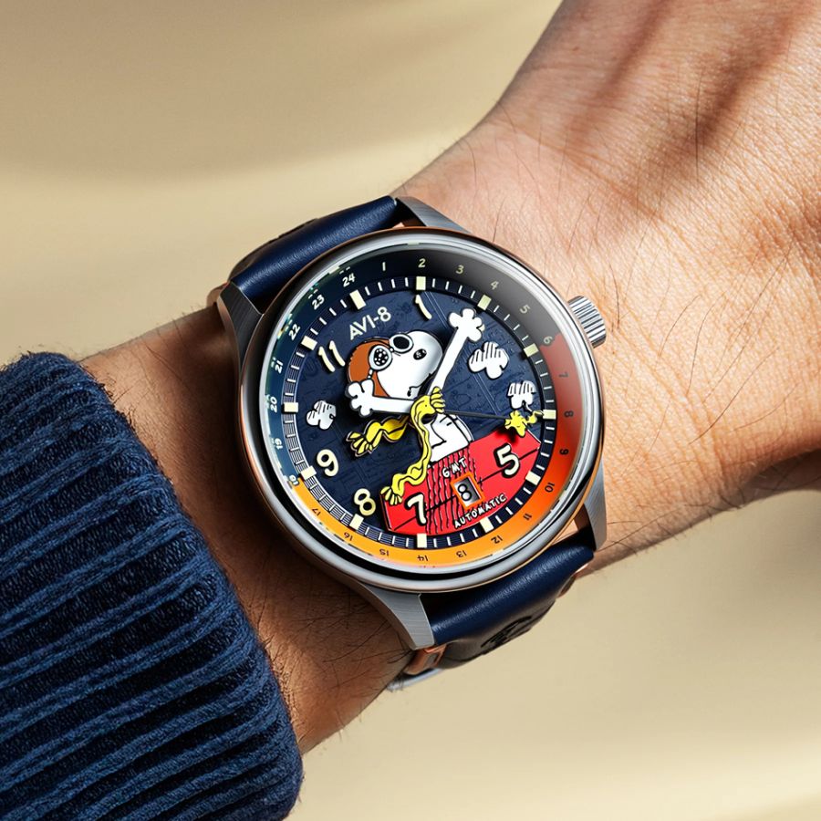 AVI-8 Kent GMT Automatic Peanuts Snoopy Flying Ace Limited Edition AV-4136-02 AVI-8 Kent GMT Automatic Peanuts Snoopy Flying Ace Limited Edition AV-4136-02