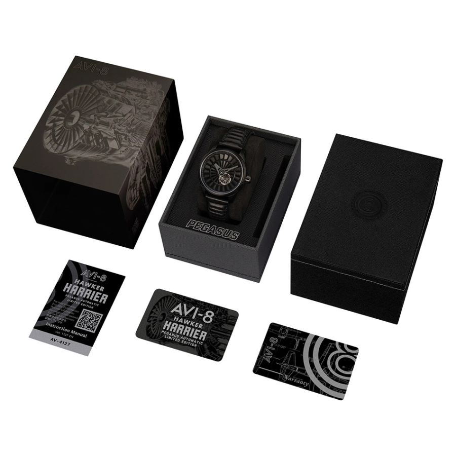 AVI-8 Pegasus Automatic Limited Edition Piston Black AV-4127-01