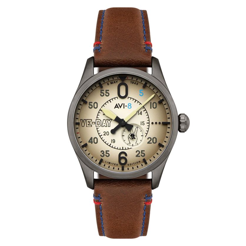 AVI-8 Spitfire Type 300 Automatic VE-Day 80th Limited Edition AV-4073-02 AVI-8 Spitfire Type 300 Automatic VE-Day 80th Limited Edition AV-4073-02