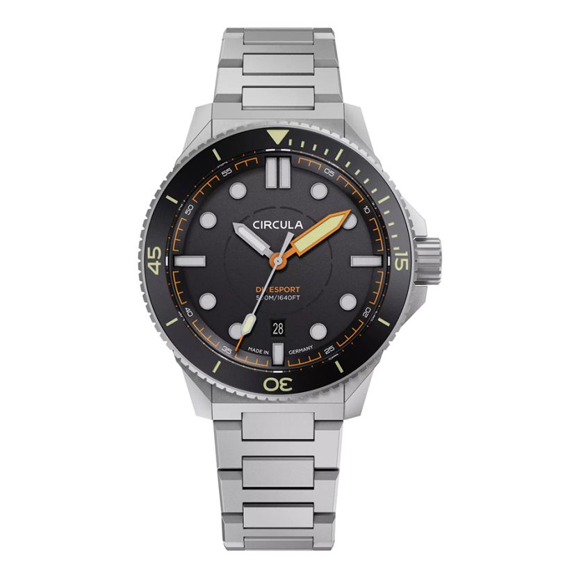 Circula DiveSport Titanium Black Bezel Bracelet Circula DiveSport Titanium Black Bezel Bracelet
