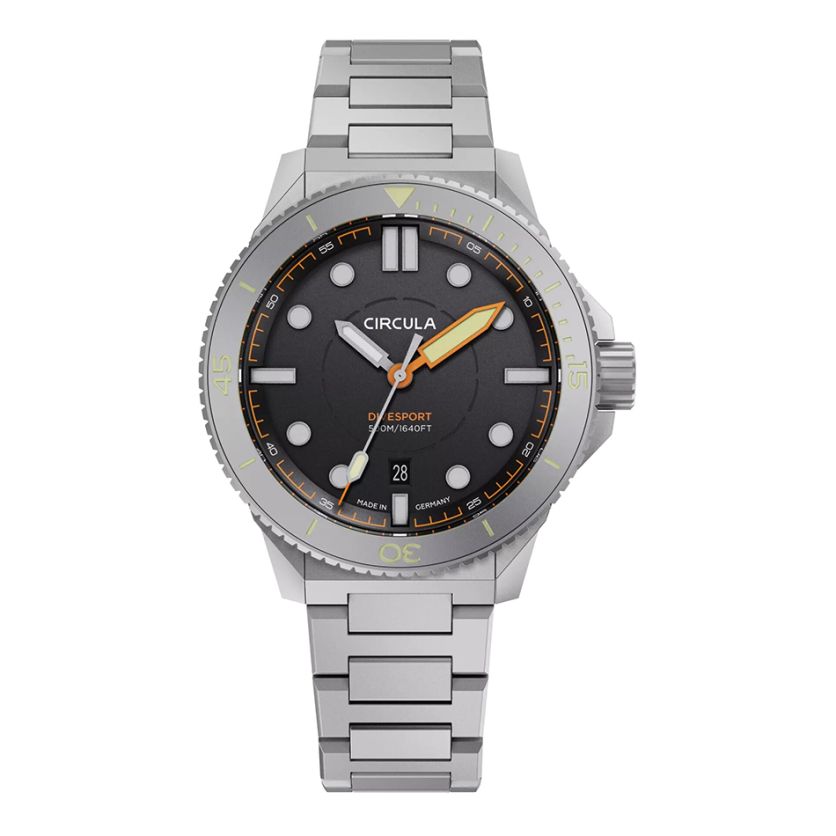 Circula DiveSport Titanium Black Bracelet Circula DiveSport Titanium Black Bracelet