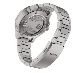 Circula DiveSport Titanium Petrol Blue Bezel Bracelet