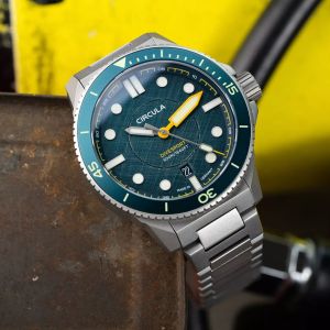 Circula DiveSport Titanium Petrol Blue Bezel Bracelet