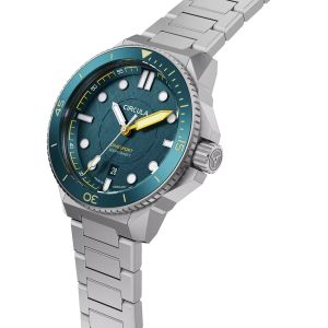 Circula DiveSport Titanium Petrol Blue Bezel Bracelet