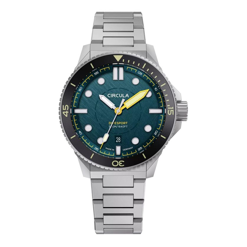 Circula DiveSport Titanium Petrol Bracelet Circula DiveSport Titanium Petrol Bracelet