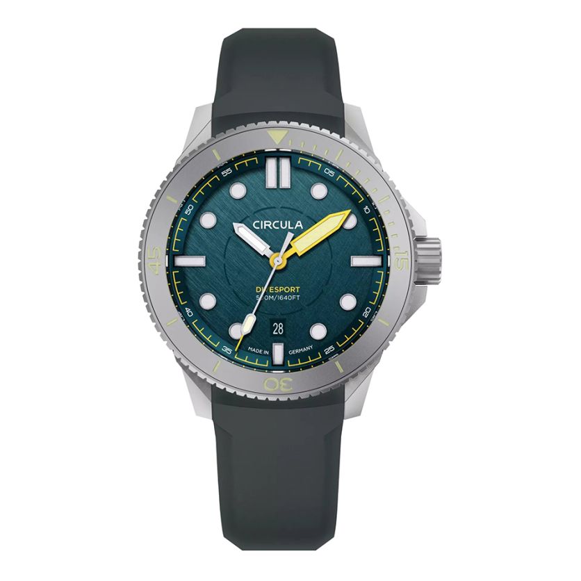 Circula DiveSport Titanium Petrol Gray Bezel Circula DiveSport Titanium Petrol Gray Bezel