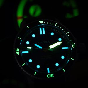 Circula DiveSport Titanium Petrol Blue Bezel Circula DiveSport Titanium Petrol Blue Bezel