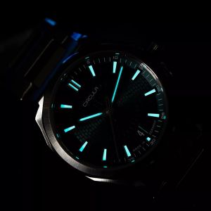 Circula Facet Petrol Suede Strap Circula Facet Petrol Suede Strap