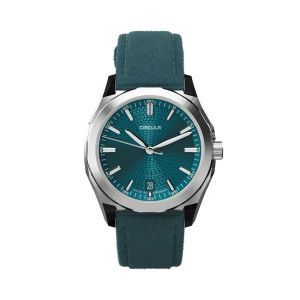 Circula Facet Petrol Suede Strap Circula Facet Petrol Suede Strap