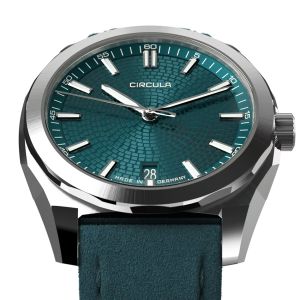 Circula Facet Petrol Suede Strap Circula Facet Petrol Suede Strap