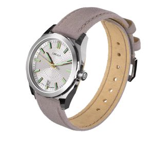 Circula Facet Silver Suede Strap Circula Facet Silver Suede Strap