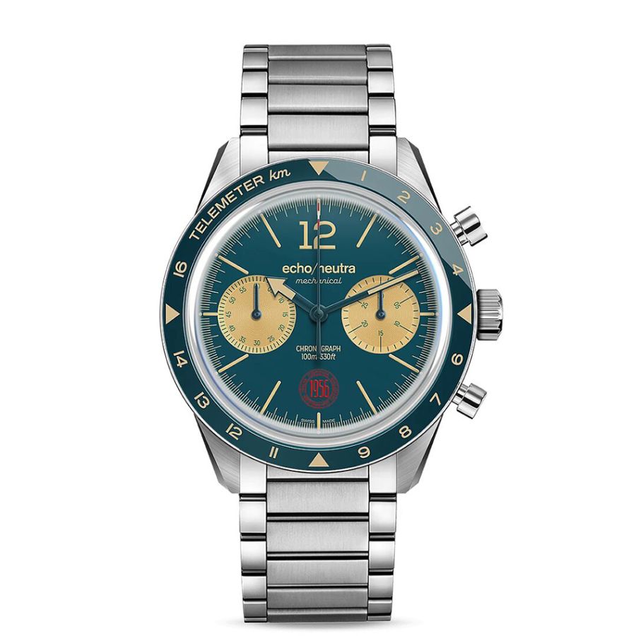 Echo/Neutra Cortina 1956 Teal Chronograph