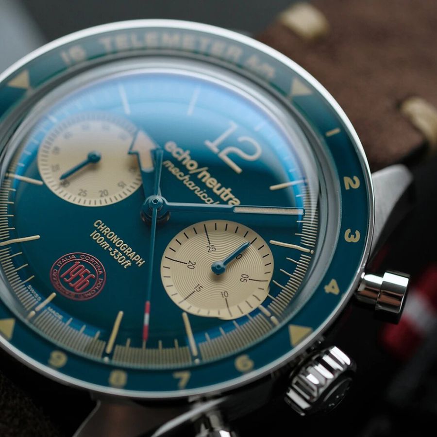 Echo/Neutra Cortina 1956 Teal Chronograph