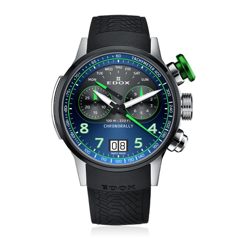 Edox Chronorally Chronograph 45 38003 TINV BUNV Edox Chronorally Chronograph 45 38003 TINV BUNV