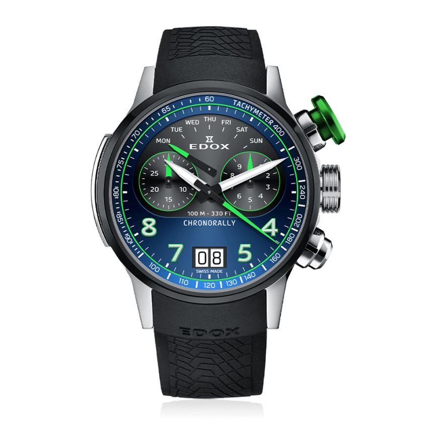 Edox Chronorally Chronograph 45 38003 TINV BUNV Edox Chronorally Chronograph 45 38003 TINV BUNV