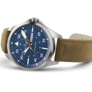 Hamilton KHAKI AVIATION PILOT DAY DATE AUTO AIR-GLACIERS EDITION H64655941 + Strap Hamilton KHAKI AVIATION PILOT DAY DATE AUTO AIR-GLACIERS EDITION H64655941 + Strap