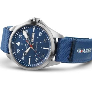 Hamilton KHAKI AVIATION PILOT DAY DATE AUTO AIR-GLACIERS EDITION H64655941 + Strap Hamilton KHAKI AVIATION PILOT DAY DATE AUTO AIR-GLACIERS EDITION H64655941 + Strap