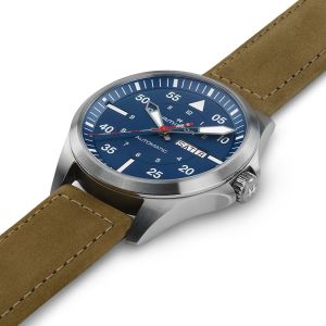 Hamilton KHAKI AVIATION PILOT DAY DATE AUTO AIR-GLACIERS EDITION H64655941 + Strap Hamilton KHAKI AVIATION PILOT DAY DATE AUTO AIR-GLACIERS EDITION H64655941 + Strap