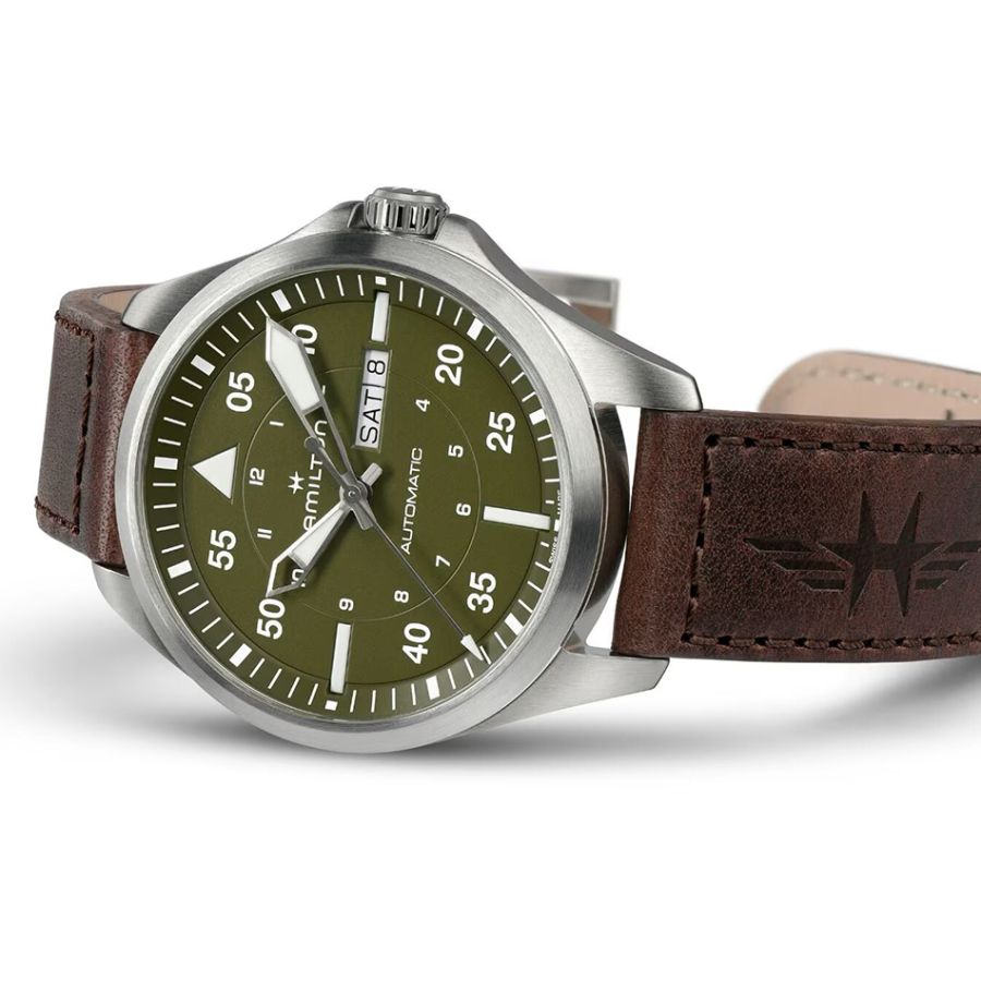 Hamilton KHAKI AVIATION PILOT DAY DATE AUTO H64635560