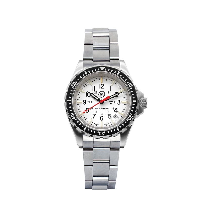 Marathon 36mm Arctic Edition Medium Diver's Quartz (MSAR Quartz) with Stainless Steel Bracelet WW194027SS-0506 Marathon 36mm Arctic Edition Medium Diver's Quartz (MSAR Quartz) with Stainless Steel Bracelet WW194027SS-0506
