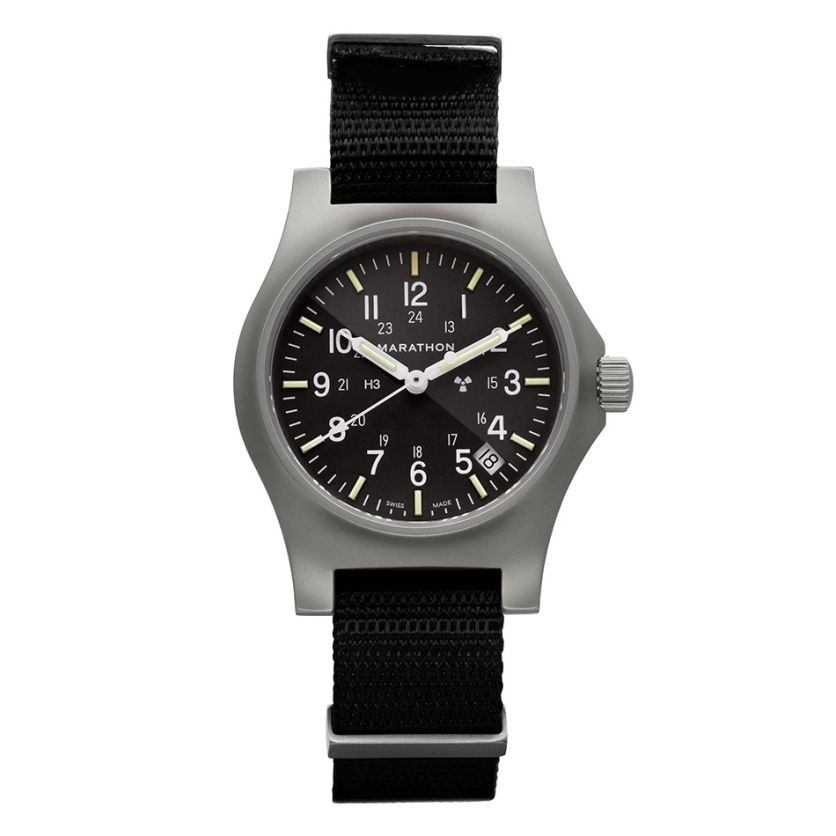 Marathon 36mm Officer's Quartz with Date (GPQ-D) on Nylon DEFSTAN WW194015SS-0101 Marathon 36mm Officer's Quartz with Date (GPQ-D) on Nylon DEFSTAN WW194015SS-0101