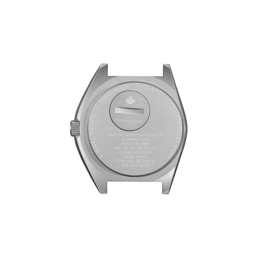 Marathon 41mm Arctic Steel Navigator with Date (SSNAV-D) on Nylon DEFSTAN WW194013SS-0503