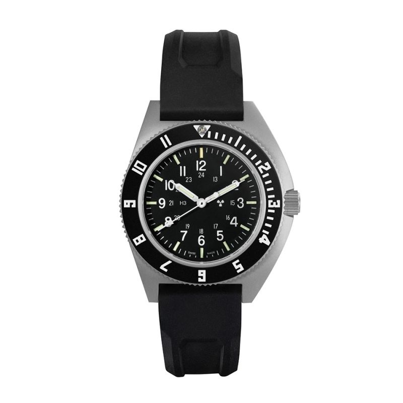 Marathon 41mm Steel Navigator (SSNAV) on Black 3-Piece Rubber Strap Kit WW194001SS-0830 Marathon 41mm Steel Navigator (SSNAV) on Black 3-Piece Rubber Strap Kit WW194001SS-0830