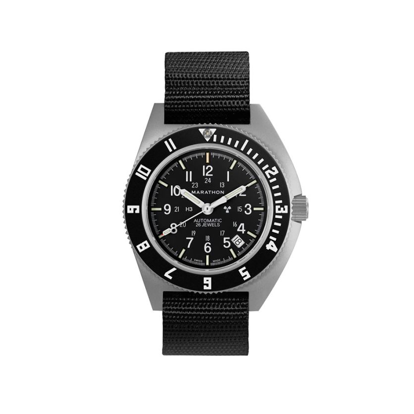 Marathon 41mm Steel Navigator with Date Automatic (SSNAV-D AUTO) on Ballistic Nylon WW194030SS-0101 Marathon 41mm Steel Navigator with Date Automatic (SSNAV-D AUTO) on Ballistic Nylon WW194030SS-0101