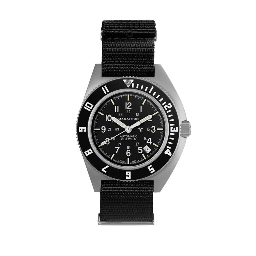 Marathon 41mm Steel Navigator with Date Automatic (SSNAV-D AUTO) on Nylon DEFSTAN WW194030SS-0103 Marathon 41mm Steel Navigator with Date Automatic (SSNAV-D AUTO) on Nylon DEFSTAN WW194030SS-0103