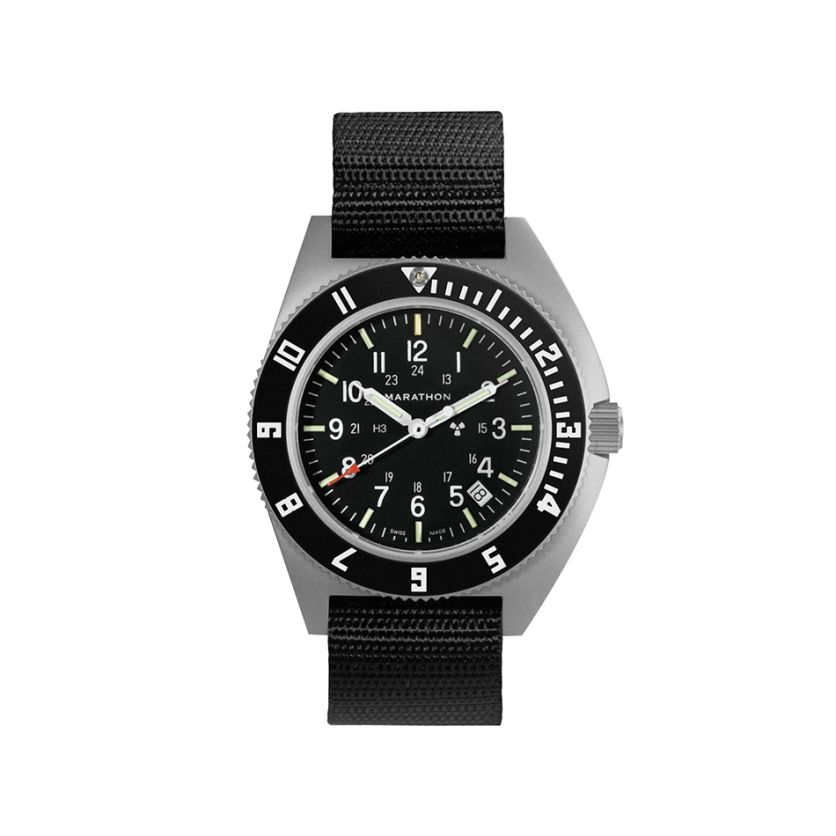Marathon 41mm Steel Navigator with Date (SSNAV-D) on Ballistic Nylon WW194013SS-0101 Marathon 41mm Steel Navigator with Date (SSNAV-D) on Ballistic Nylon WW194013SS-0101