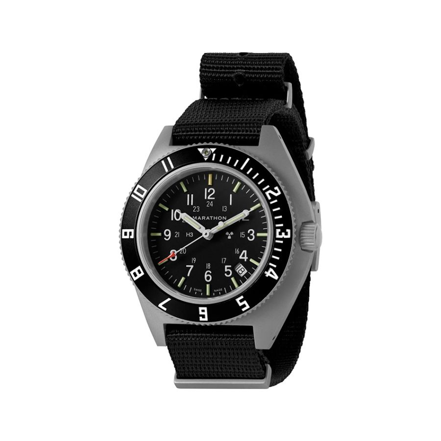 Marathon 41mm Steel Navigator with Date (SSNAV-D) on Nylon DEFSTAN WW194013SS-0103