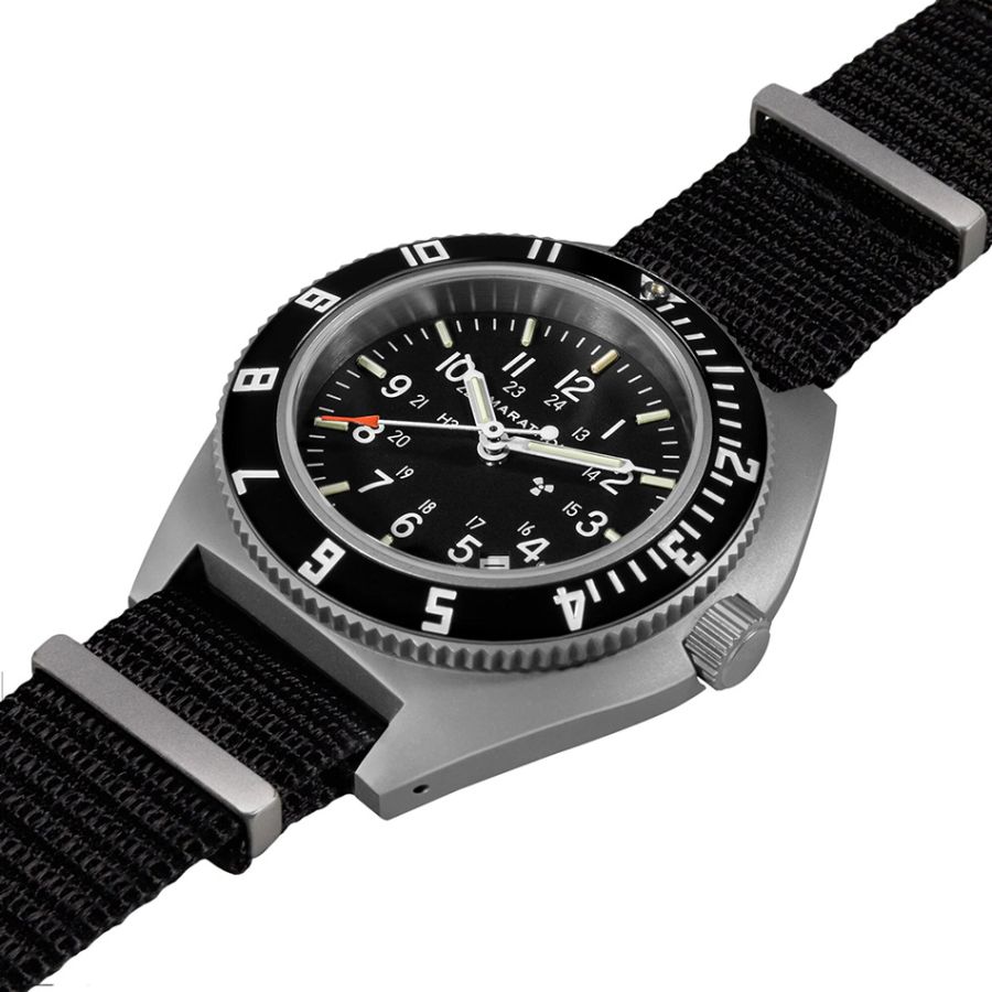 Marathon 41mm Steel Navigator with Date (SSNAV-D) on Nylon DEFSTAN WW194013SS-0103