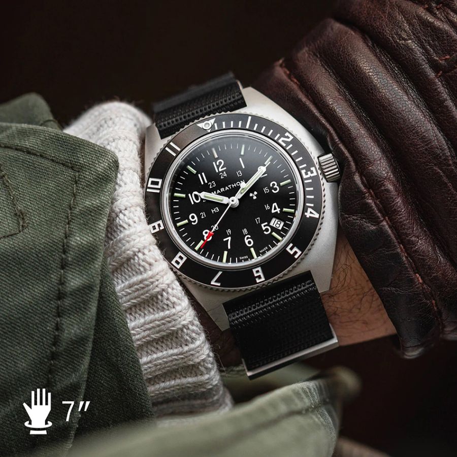 Marathon 41mm Steel Navigator with Date (SSNAV-D) on Nylon DEFSTAN WW194013SS-0103
