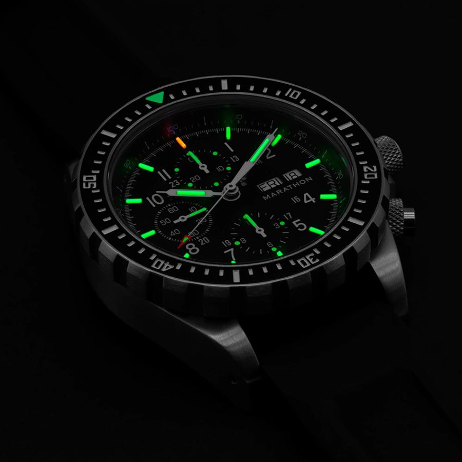 Marathon 46mm Jumbo Diver Pilot's Automatic Chronograph (CSAR) WW194014SS-0130