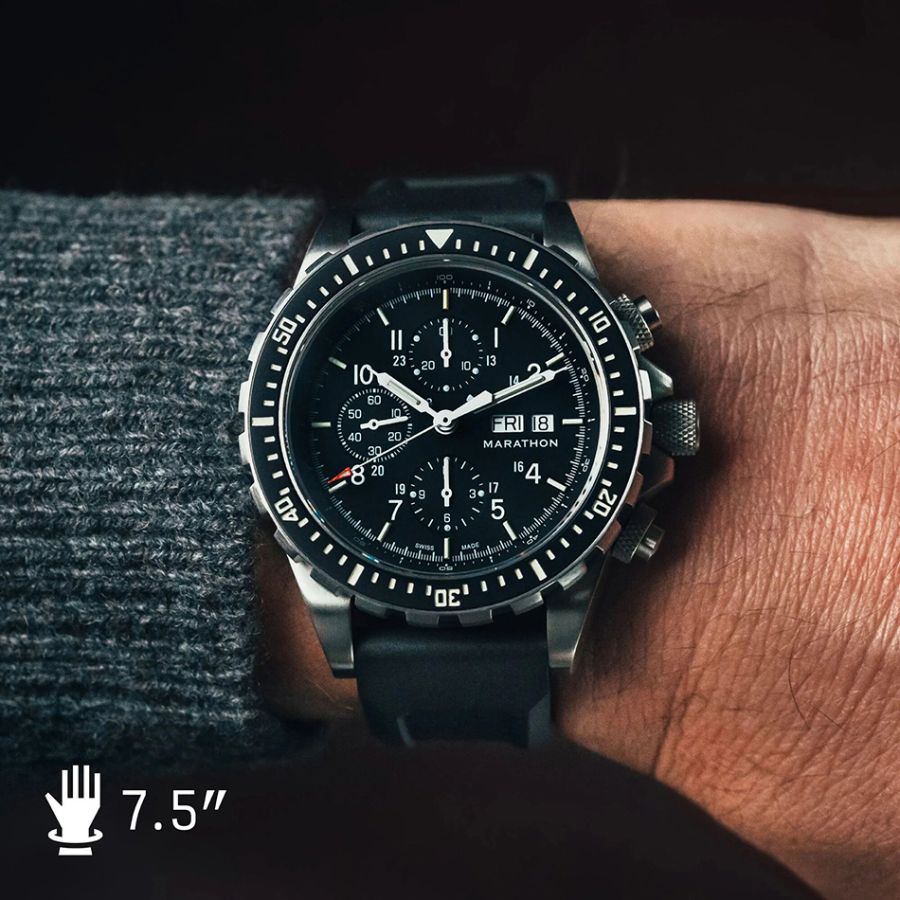 Marathon 46mm Jumbo Diver Pilot's Automatic Chronograph (CSAR) WW194014SS-0130