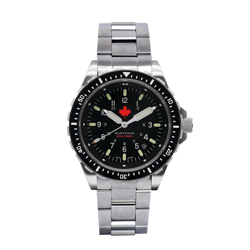 Marathon 46mm Red Maple Jumbo Diver's Quartz (JSAR) with Stainless Steel Bracelet WW194018SS-0406 Marathon 46mm Red Maple Jumbo Diver's Quartz (JSAR) with Stainless Steel Bracelet WW194018SS-0406