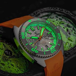 Ocean Crawler Core Diver - Damascus Steel - 2 Straps Included Ocean Crawler Core Diver - Damascus Steel - 2 Straps Included