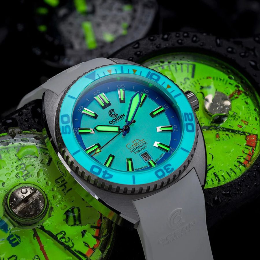 Ocean Crawler Core Diver Full Lume Blue + Ремешок