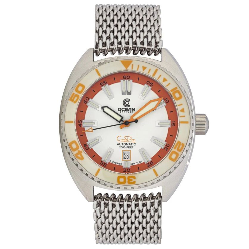 Ocean Crawler Core Diver Full Lume Orange + Strap Ocean Crawler Core Diver Full Lume Orange + Strap