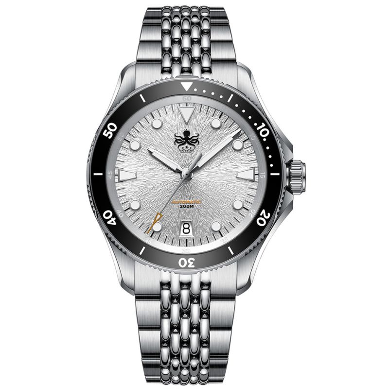 PHOIBOS Delphinus PY055ED Silver White Date