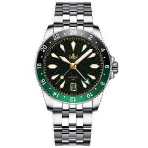 Phoibos Voyager GMT PY058A Green Aventurine Stone Phoibos Voyager GMT PY058A Green Aventurine Stone